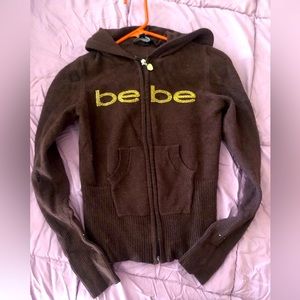 Bebe zip up hoodie L
